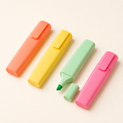 Pastel Chisel Tip Highlighters - 4 Pack