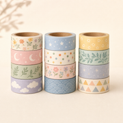 Pastel Decorative Washi Tape - 12 Roll Set