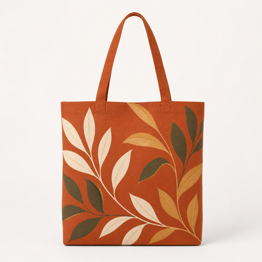 Autumn Botanical Canvas Tote Bag product image