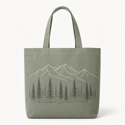 Mountain Pine Canvas Tote Bag product image