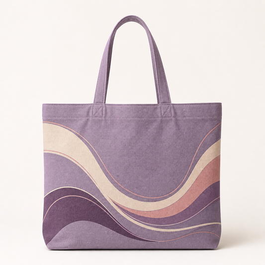 Lavender Wave Canvas Tote Bag product image