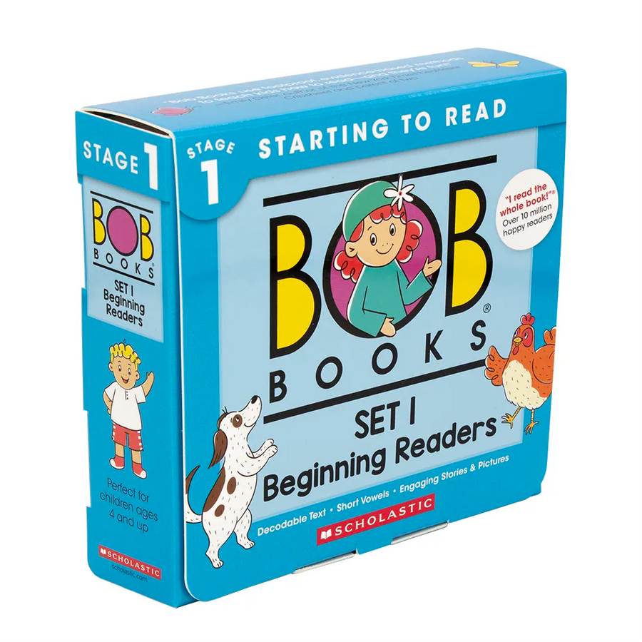 Bob Books - Set 1: Beginning Readers Box Set Decodable Phonics Books, Ages 4 and up, Kindergarten (Stage 1: Starting to Read) - Smart Book Deal