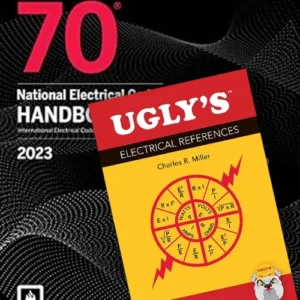 NFPA 70 NEC 2023 Hard Cover + Ugly’s Electrical References 2023 Set